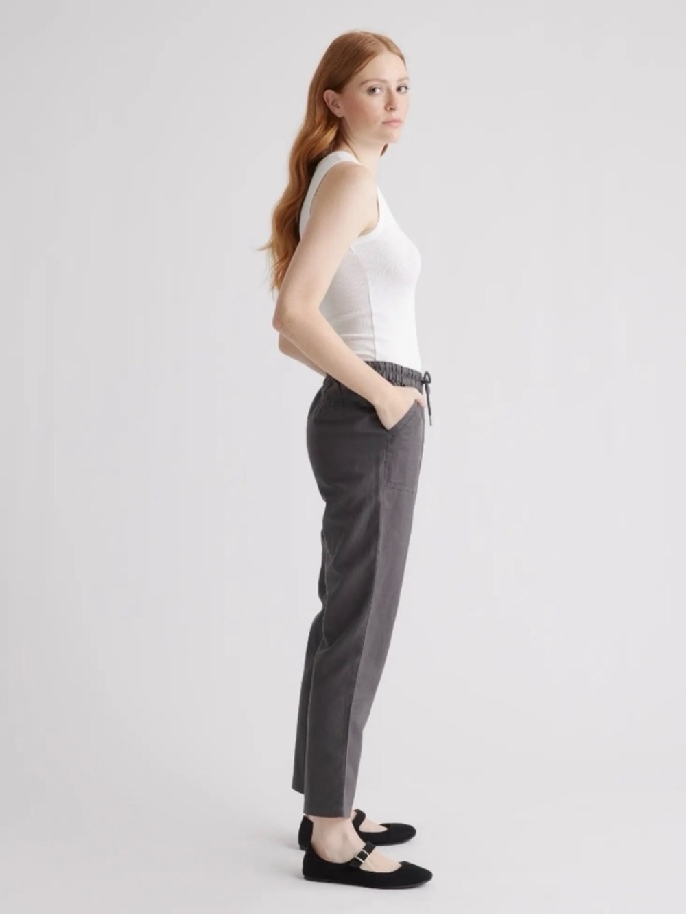 QUINCE Cotton Linen Twill Straight Leg Pant - Picture 3 of 12